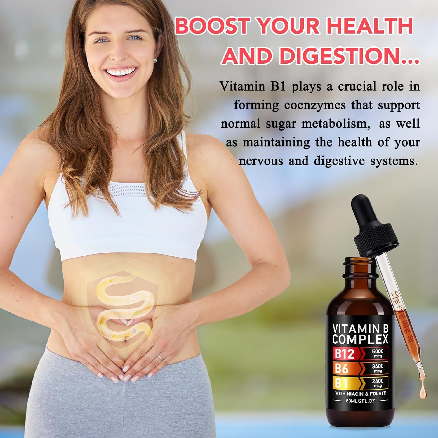5-in-1 Vitamin B-12 Complex, Organic B Complex Vitamins