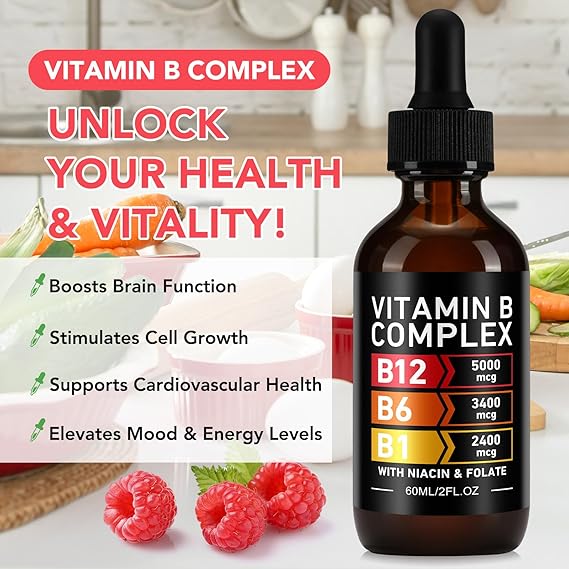 5-in-1 Vitamin B-12 Complex, Organic B Complex Vitamins