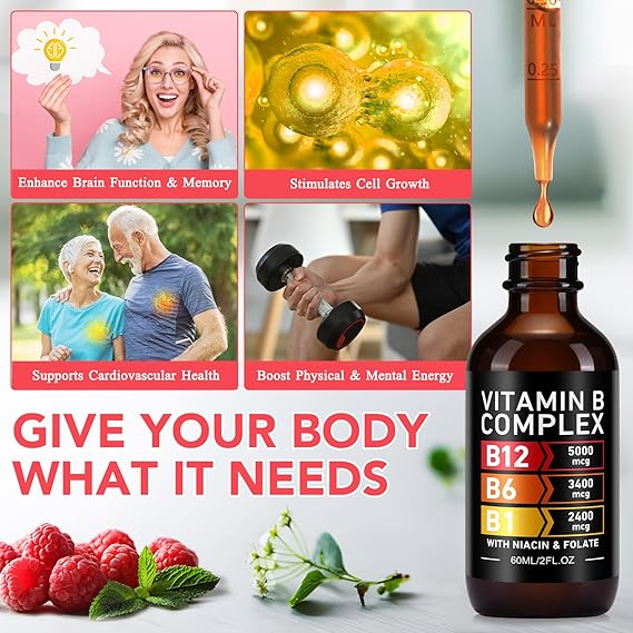 5-in-1 Vitamin B-12 Complex, Organic B Complex Vitamins